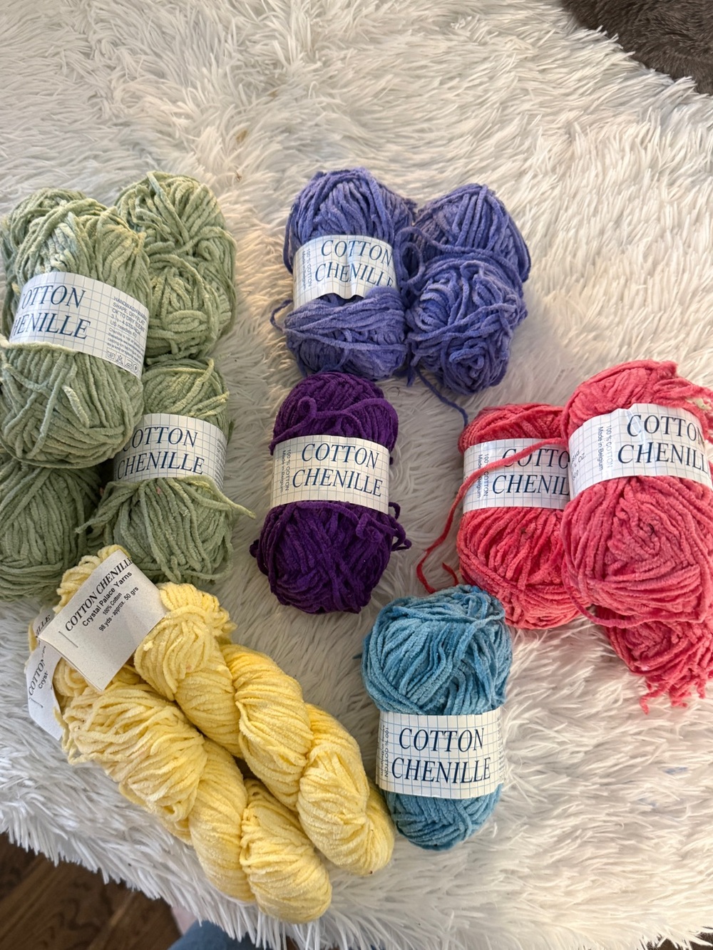 Crystal Palace Cotton Chenille 14- ball bundle in six colours